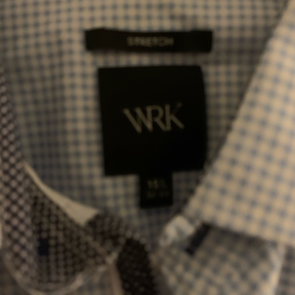 WRK Men’s SlimFit long Sleeve No Iron Blue Check